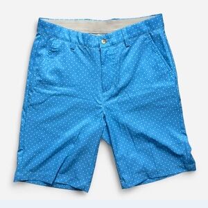 Greg Norman Microlux Blue Diamond Print Golf Shorts Men’s Size 30